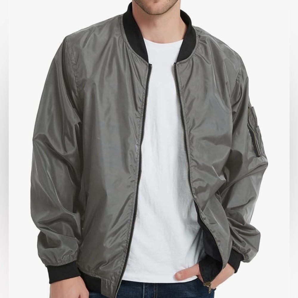 Men’s Bomber Jacket Lightweight Slim Fit Softshell Windbreaker